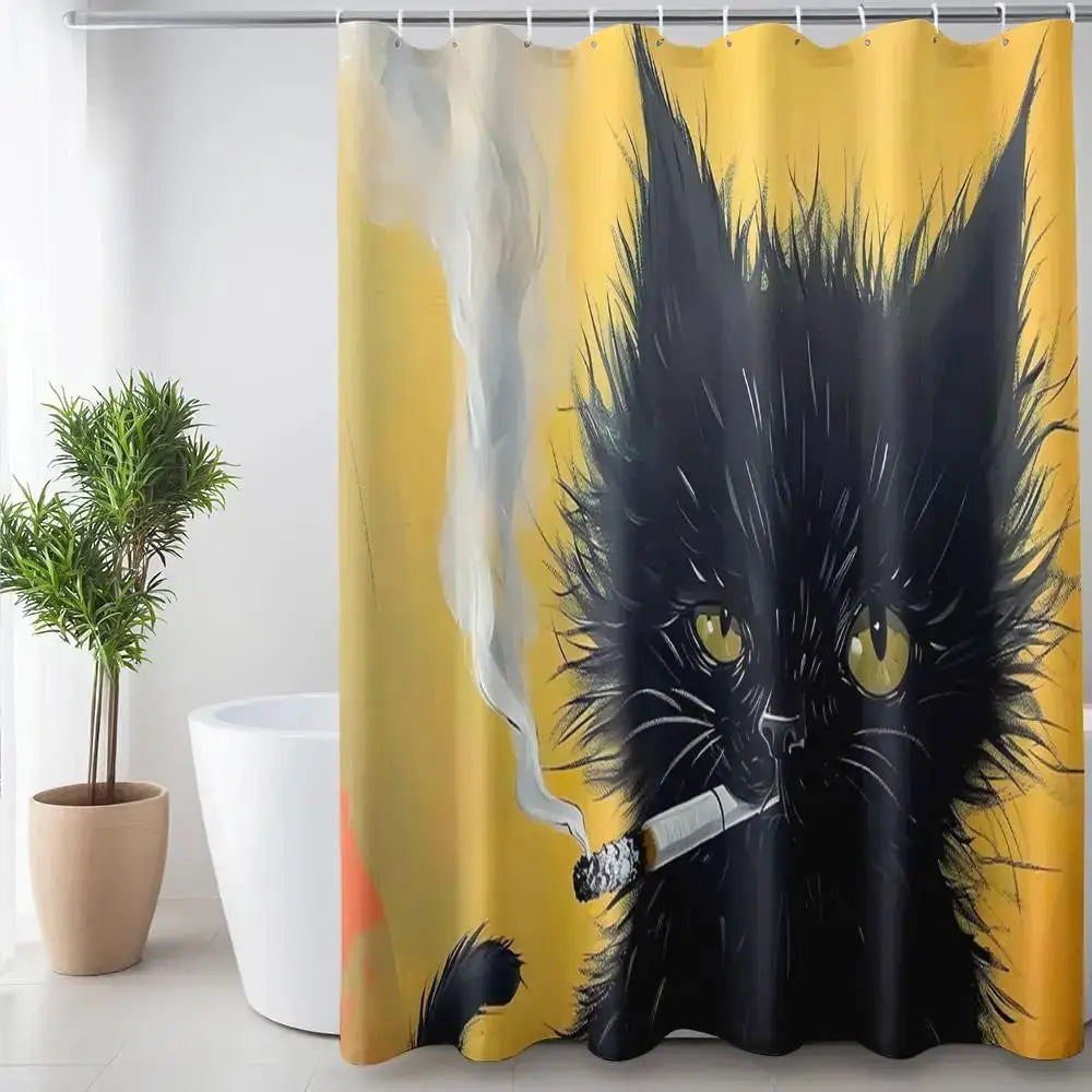 Funny Boxer Dog Bath Shower Curtain,Cute Dogs Reading Newspaper on Toliet Bathroom Curtain Washable Cloth Kids Shower Curtain from PriceLows™