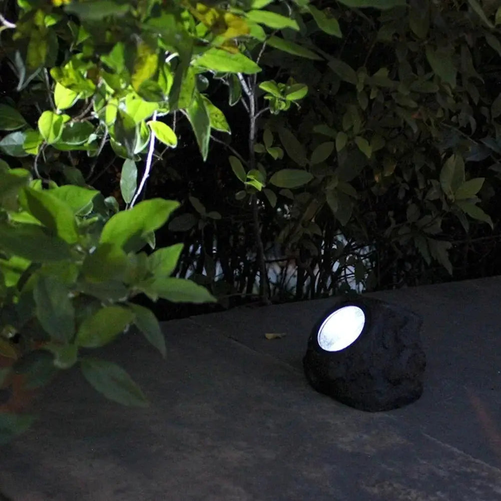 Warm/Cold White Stone Solar Powered Landscape Light Garden Light for Waterproof Outdoor Garden Lawn Pathway Patio Tree Decor from PriceLows™