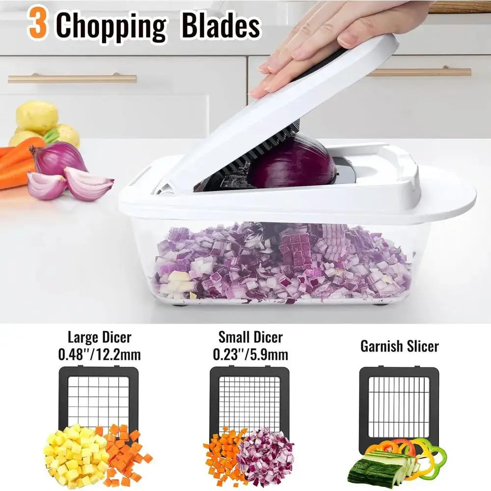 Vegetable Chopper Mandoline Slicer | With Container | Dishwasher Safe | One Size