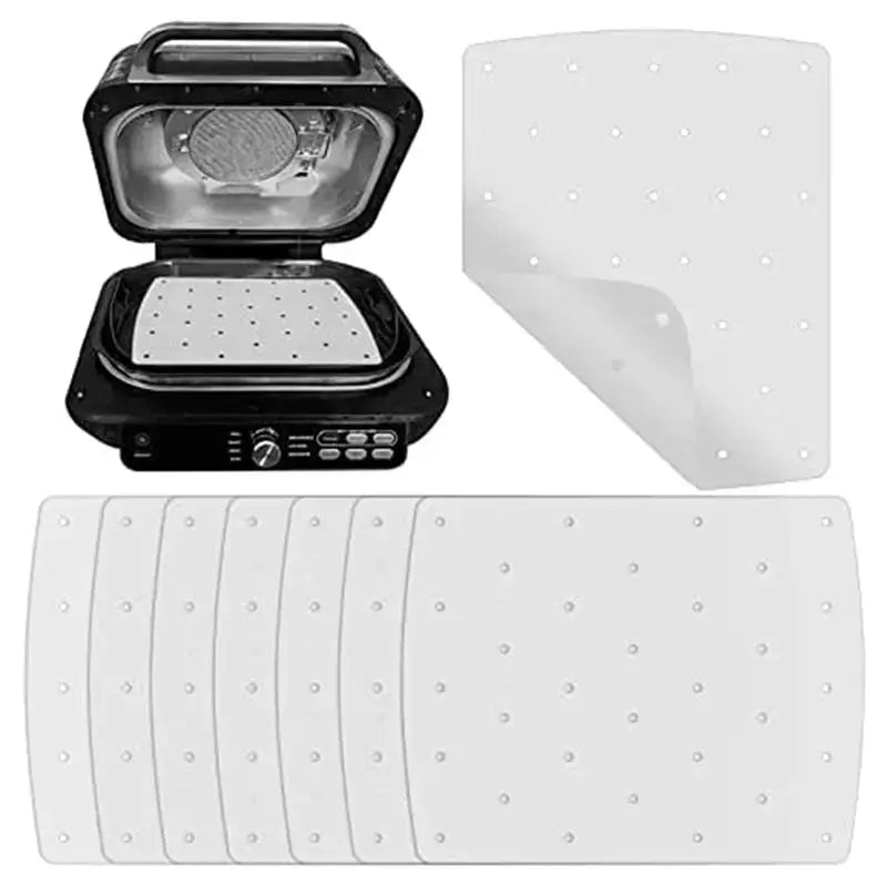 Air Fryer Parchment Liners | 200 Pcs | Perforated Square | For Ninja Foodi AG301