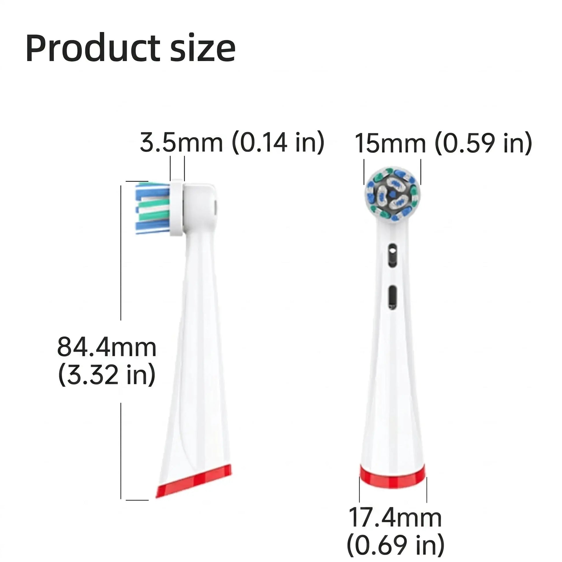 Replacement Brush Heads Compatible with OLB IO 2/3/4/5/6/7/7G/8/9/10 Electric Toothbrush, IO Series Toothbrush Head Refills from PriceLows™