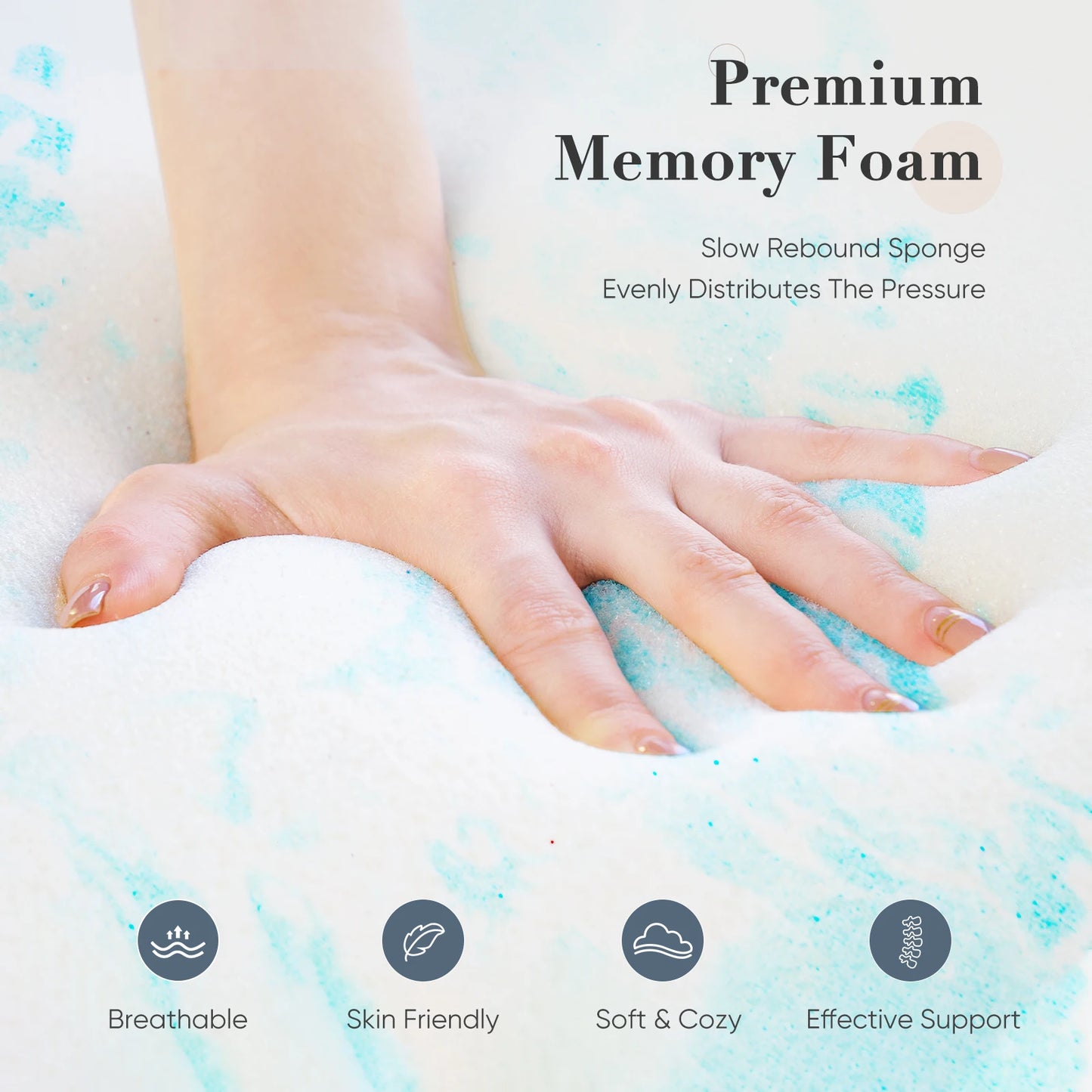 Memory Foam Mattress Topper | Gel Memory Foam | 2 To 3 Inch Thick | Full Size