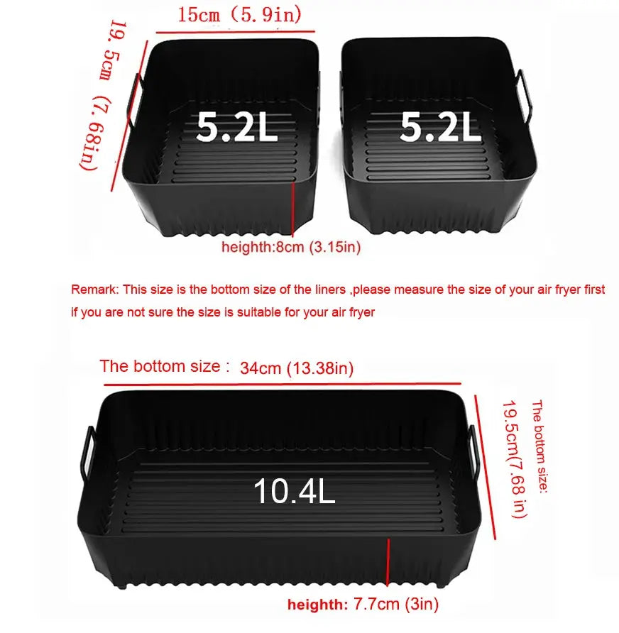 Air Fryer Tray Silicone Mold | Ninja AF500 Compatible | Non Stick and Reusable