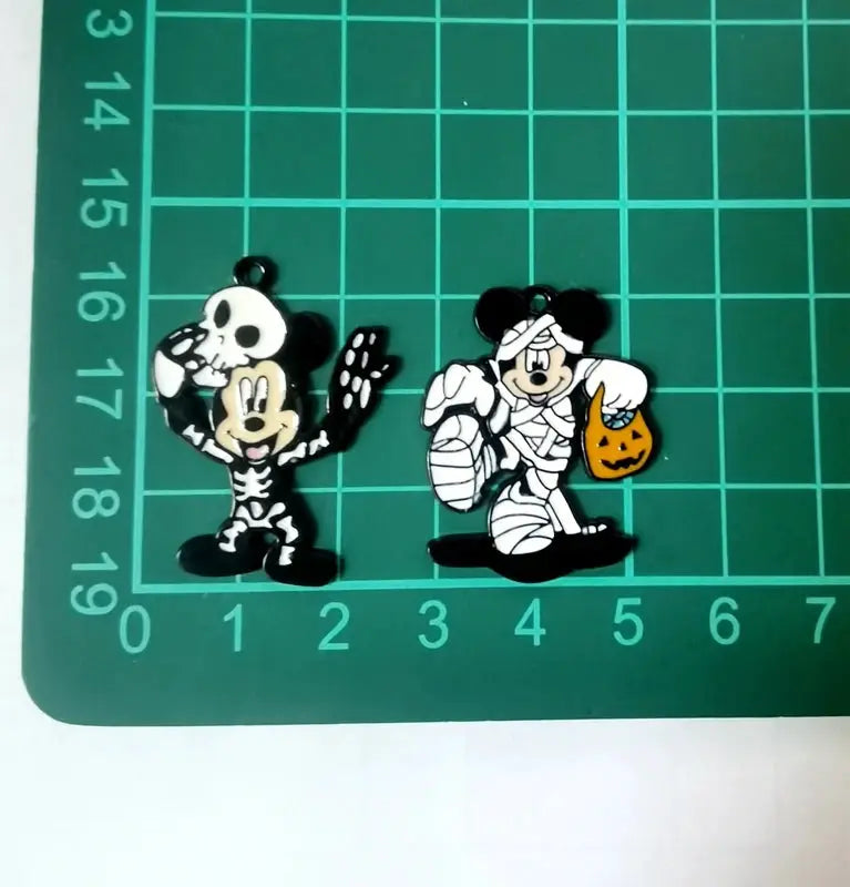 Halloween Pendant Charms | Metal Design | Cartoon Pattern | 10 Piece Set