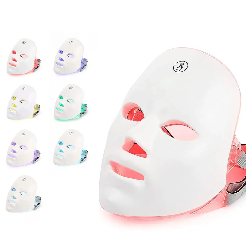 7 Colors Led Facial Mask With Neck Red Light Therapy Mask For Skin Tightening Lifting Anti-aging Bio-Light Beauty Whitening Home from PriceLows™