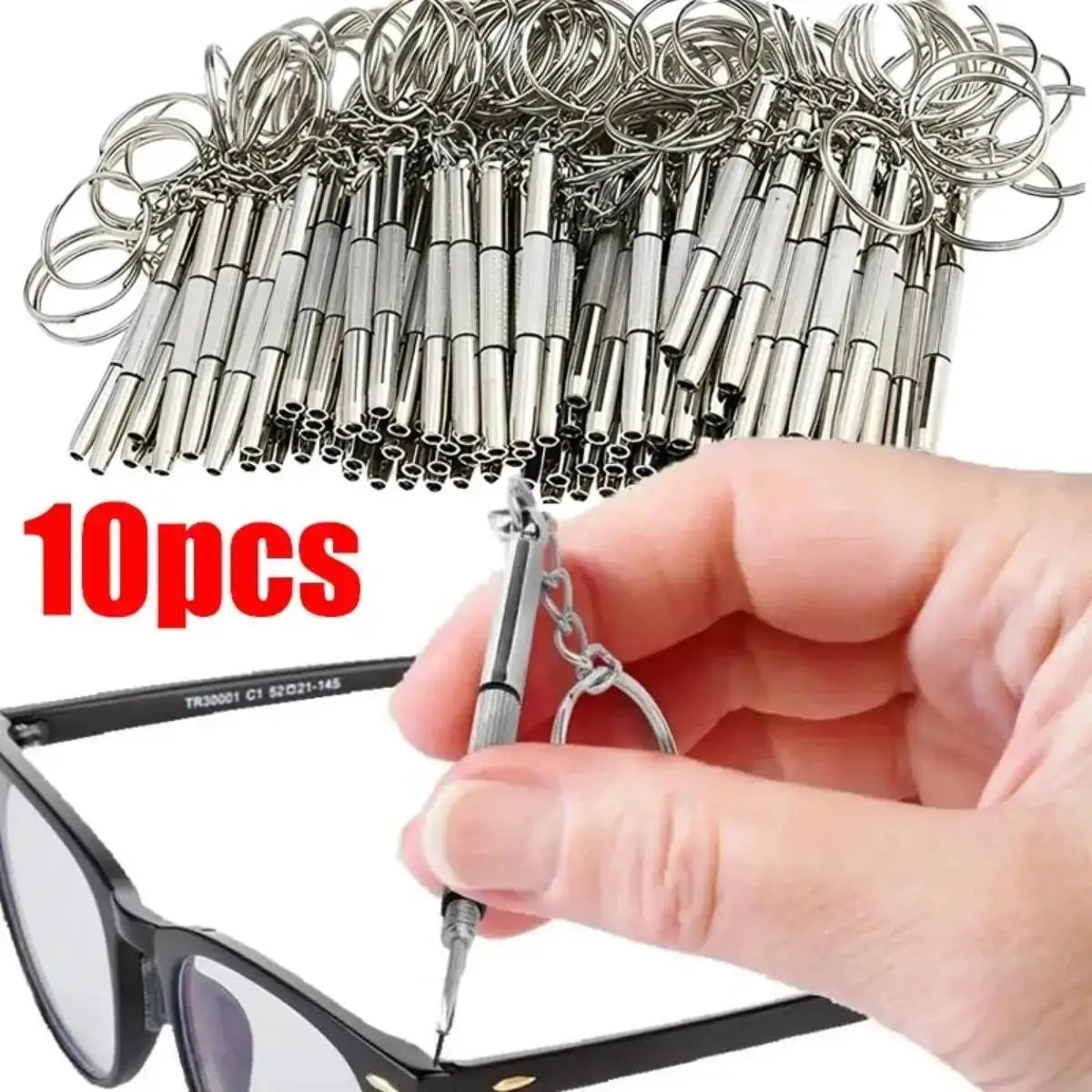 Eyeglass Screwdriver Set | 3 In 1 Multi Bit | Titanium Steel | 1 2 10 Pack