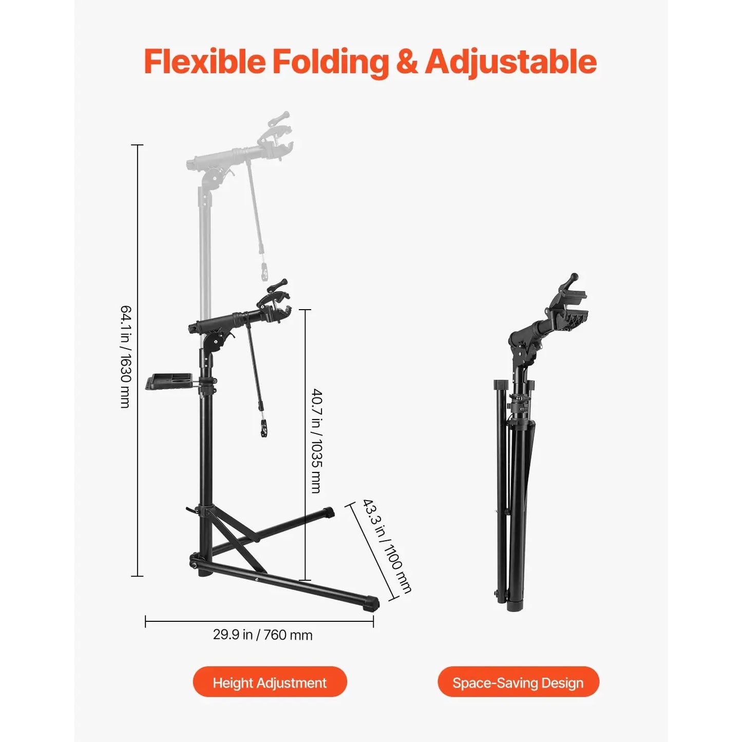 SucceBuy Bike Repair Stand 66/85/88/110lb Heavy-duty Bicycle Work Stand Foldable Bicycle Maintenance Rack for Mountain&Road Bike from PriceLows™