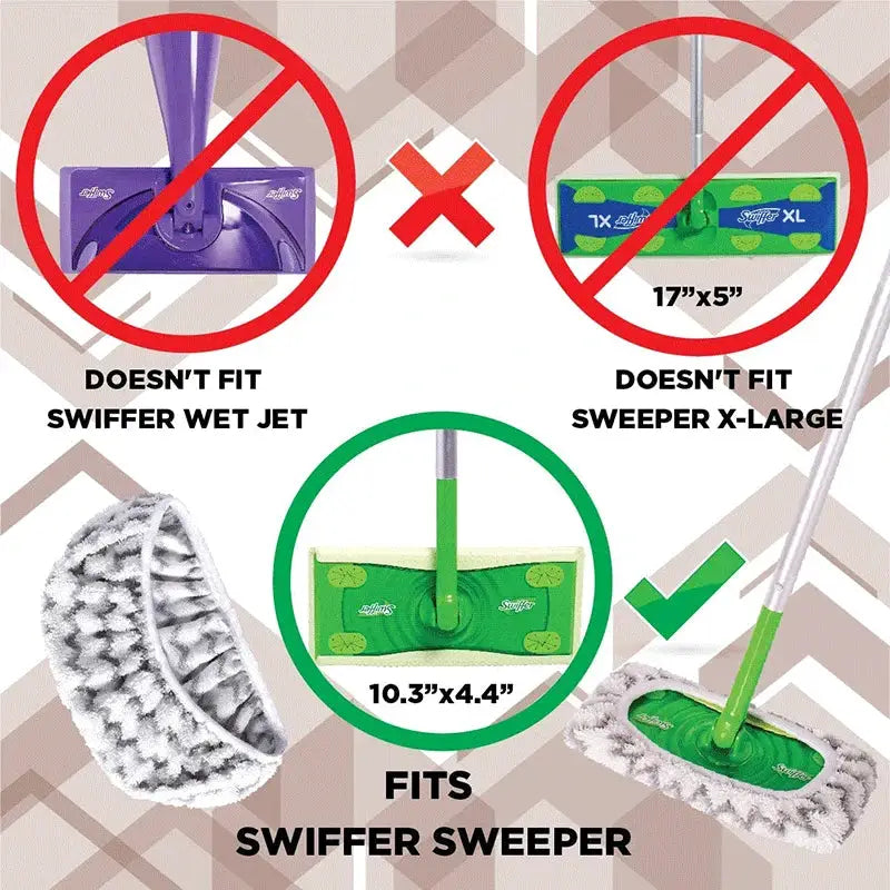 Reusable Microfiber Mop Pads for Swiffer Sweeper, Mop Cloths, Wet Dry Refills, Household Cleaning Tools, 2 Pcs, 4 Pcs from PriceLows™