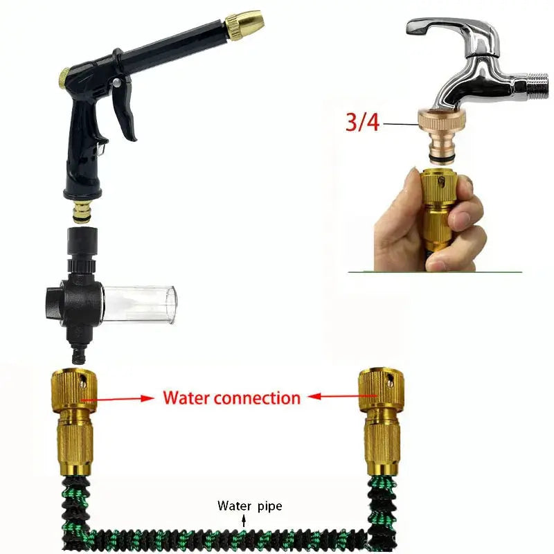 25/150ft Garden Water Hose Expandable Metal Connector High Pressure TPE Reel Magic Water Pipes for Garden Hose Farm Irrigation from PriceLows™
