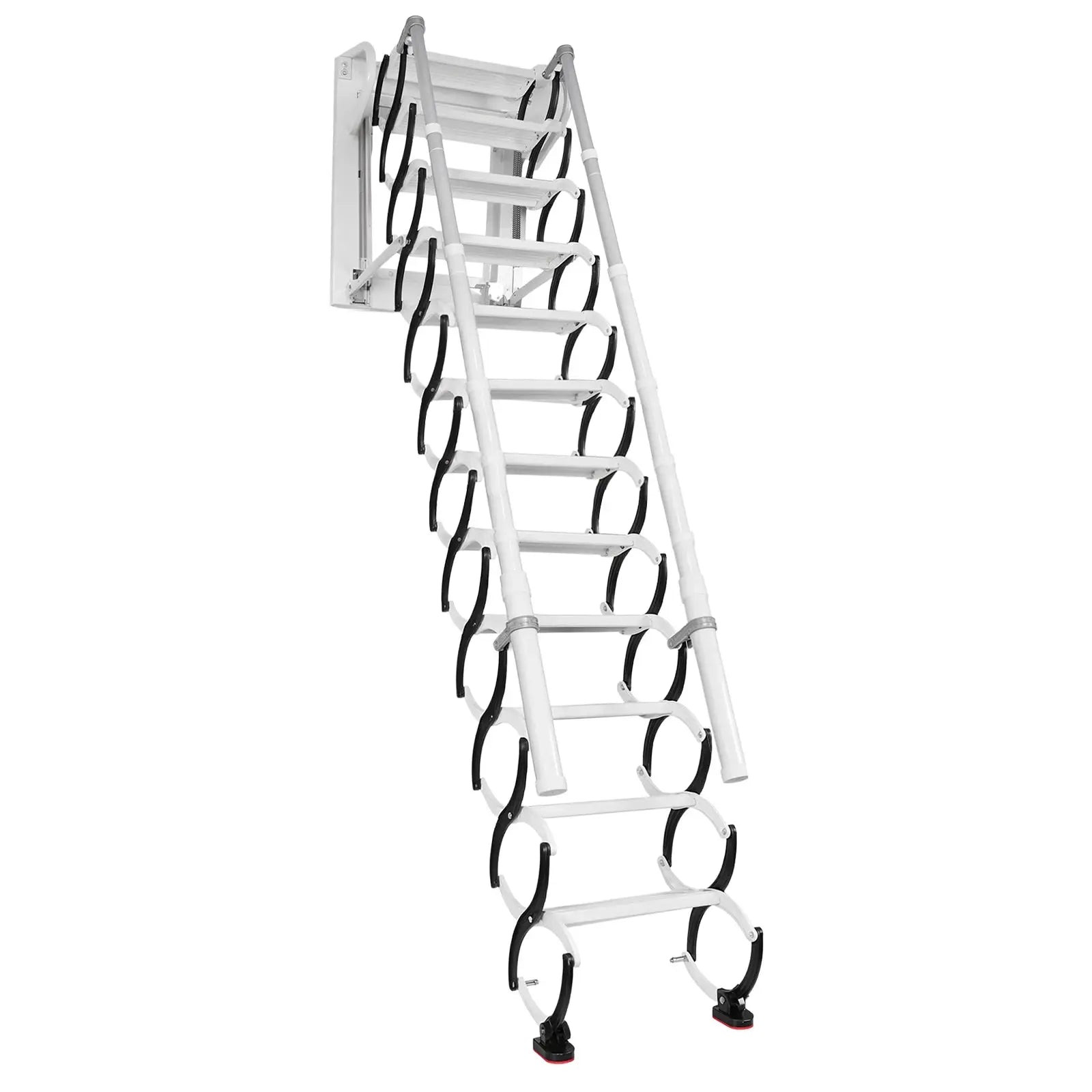 Telescopic Attic Ladder Heavy Duty 600lbs Capacity Collapsible Ladder with Handrails for Home Indoor Outdoor/Storehouse/Basement from PriceLows™