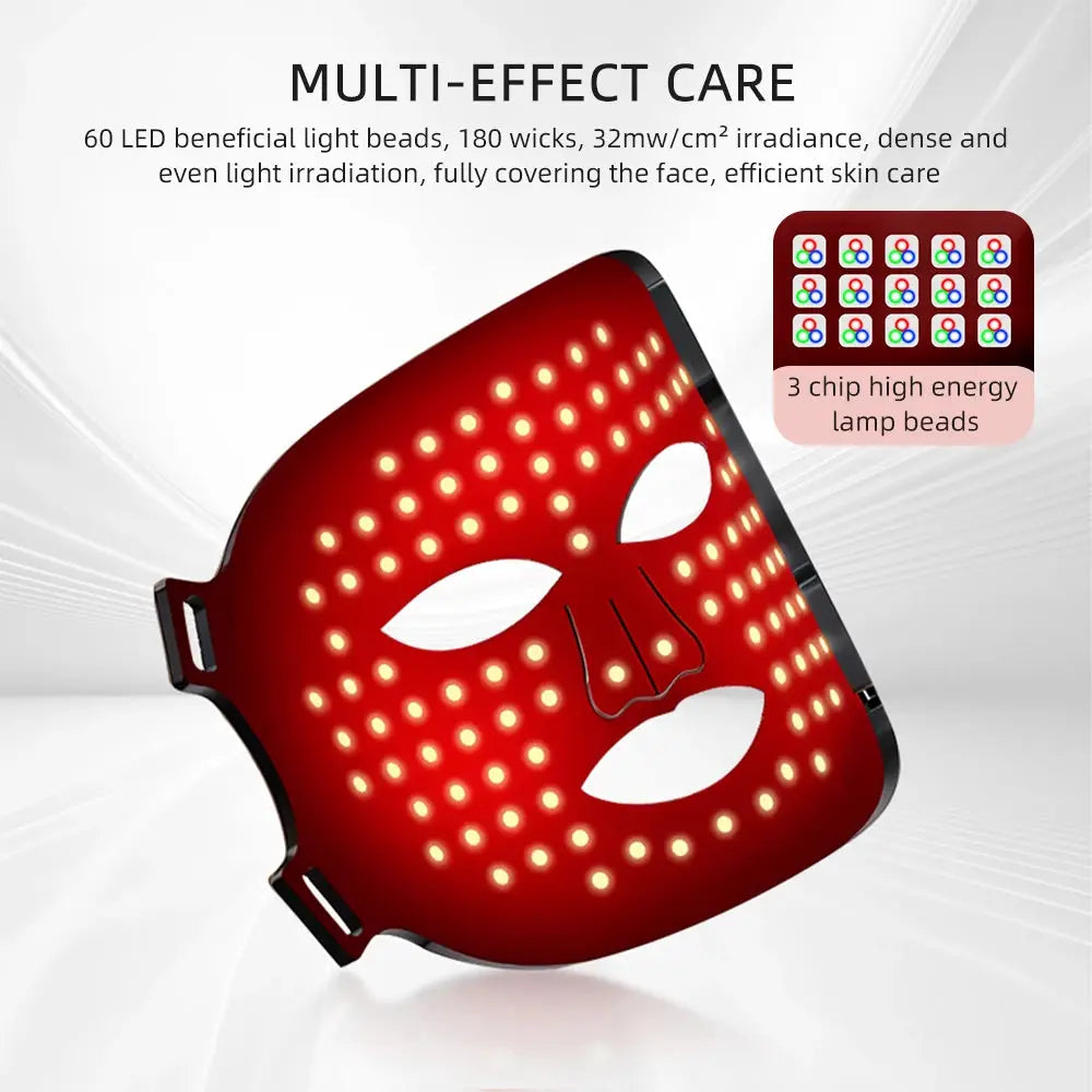 7 Colors LED Face Silicone Mask Flexible Facial Beauty LED Mask Photon Light Rejuvenation Anti-Wrinkle Skin Care Wireless Use from PriceLows™