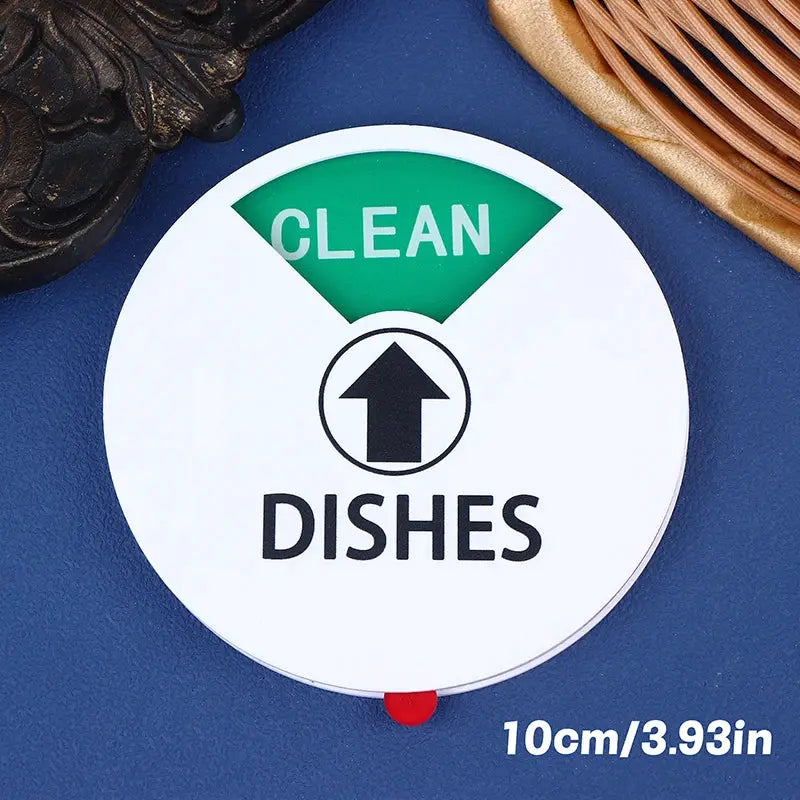 Dishwasher Clean Dirty Magnet | Acrylic Sign | Magnetic Backing | Black