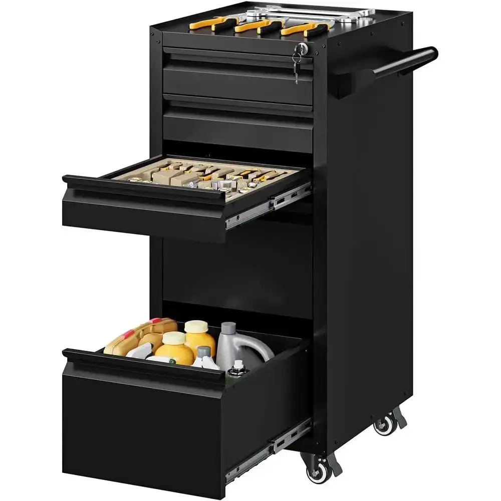 5-Der Metal Tool Storage Cabinet with Wheels,Rolling Tool Chest with Der and Locking Keys,Heavy Duty Tool Storage Organizer or G from PriceLows™