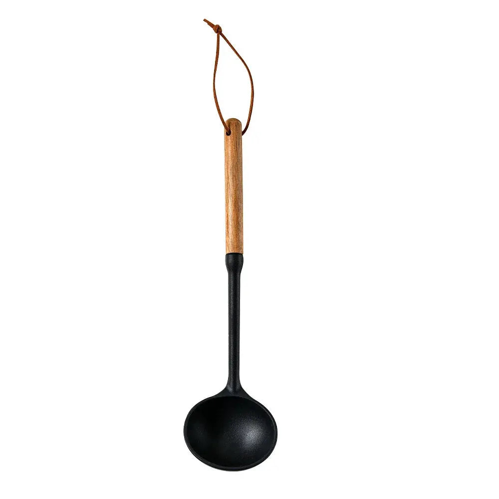 Wooden Handle Silicone Spatula Kitchenware Set, 7-piece Set, Heat-resistant Stir Fry Shovel, Soup Spoon, Kitchen Utensils from PriceLows™