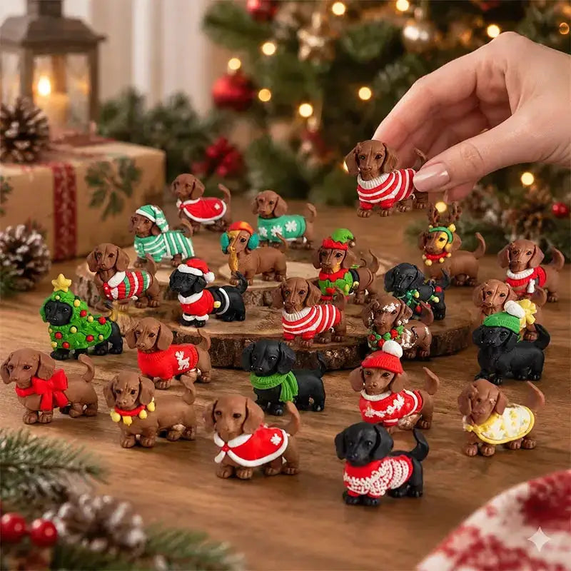 Christmas Advent Calendar | 3D Sausage Dog | 24 Days | Plastic