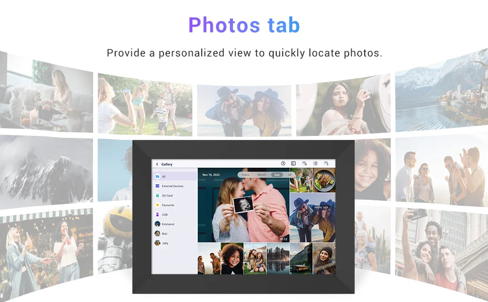 Digital Photo Frame | 10.1 Inch IPS Touch Screen | WiFi and 32GB Memory