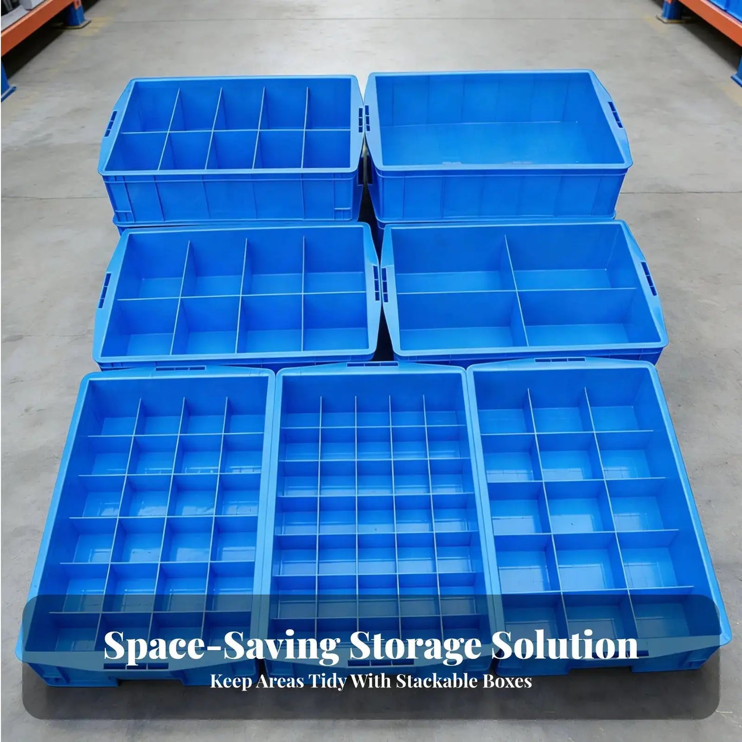 Multi-Compartment Box Compartmented Design Stackable Component Container Space-Saving sturdyDuty for Technicians, Workshop from PriceLows™
