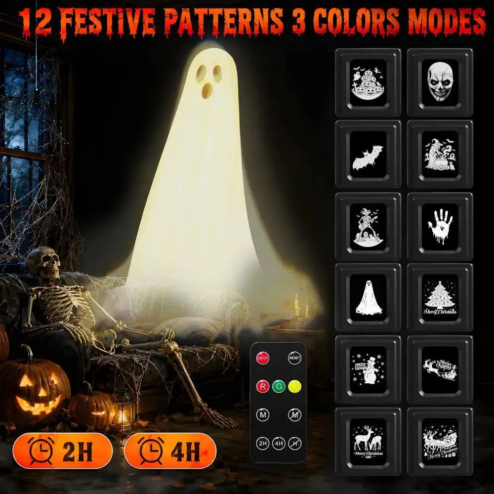 Halloween Projector | 12 In 1 | 3D Dynamic Patterns | Indoor Outdoor