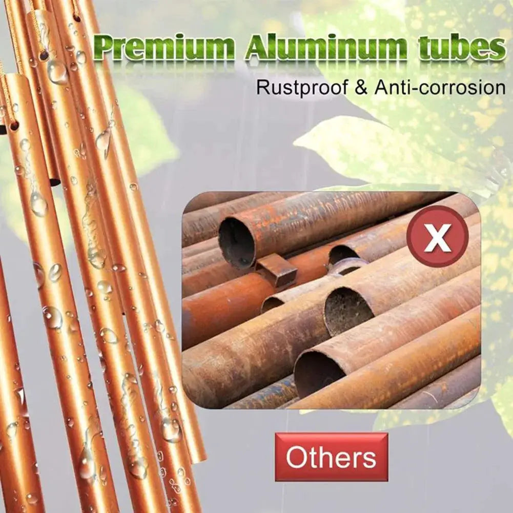 1PC Wind Chimes 12 Tubes Aluminum Metal Pipe Bells Musical Gold/silver Ornaments For Household Garden School DIY Decoraction from PriceLows™