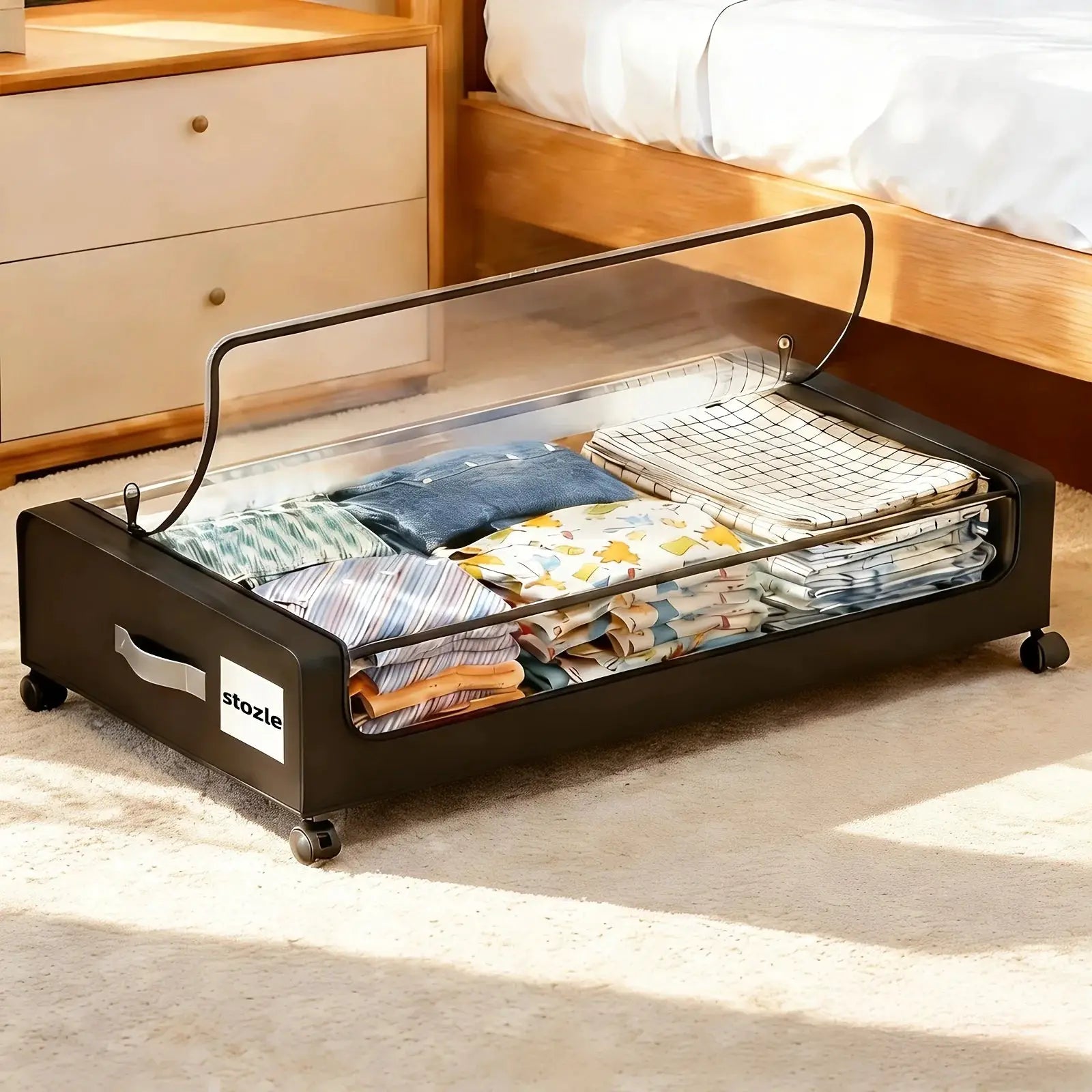 1pc/2pcs, XXL 15.85 Gallons, Under Bed Storage with Wheels, Under-bed Storage, Perfect for Storing Shoes And Clothes, Large-capacity Storage Box with Lid, Room Organization, Under-bed Storage Box from PriceLows™