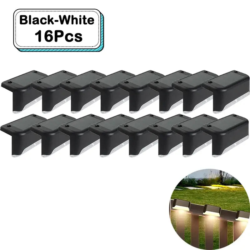 Outdoor Solar Step Lights Warm White LED Waterproof Stair Path Lighting for Garden Patio Fence Balcony Decoration Solar Power from PriceLows™