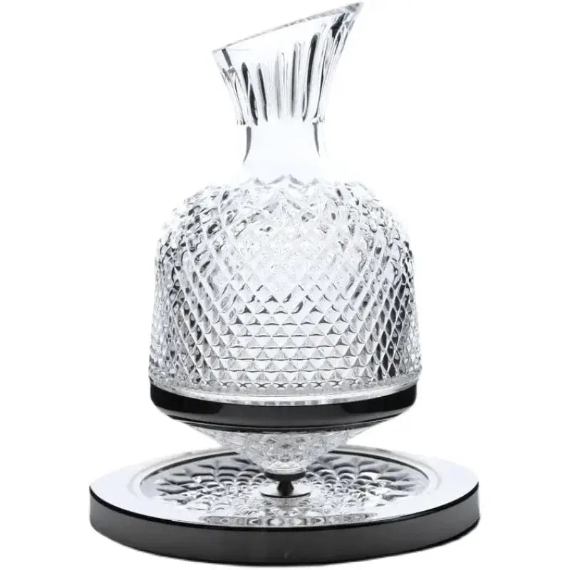 360 Rotating Wine Decanter Tumbler 1500ml Decanter Dispenser Crystal Glass Bottle Wine Aerator Mirror Jug Gift Bar Decoration from PriceLows™