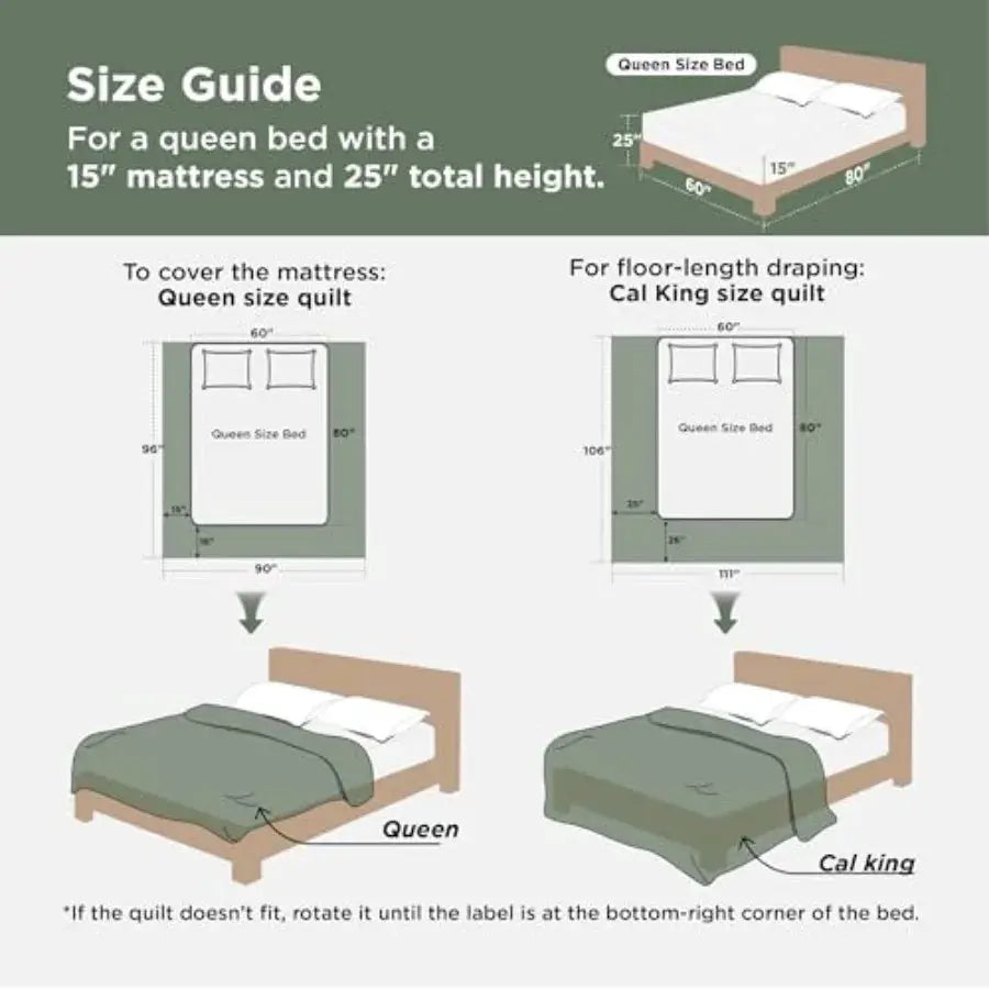 Comforter Set - 7 Pieces Floral Sage Green GentleSoft™ Bedding Sets Bed in a Bag with Botanical Flowers Winter Comforter Sheets from PriceLows™