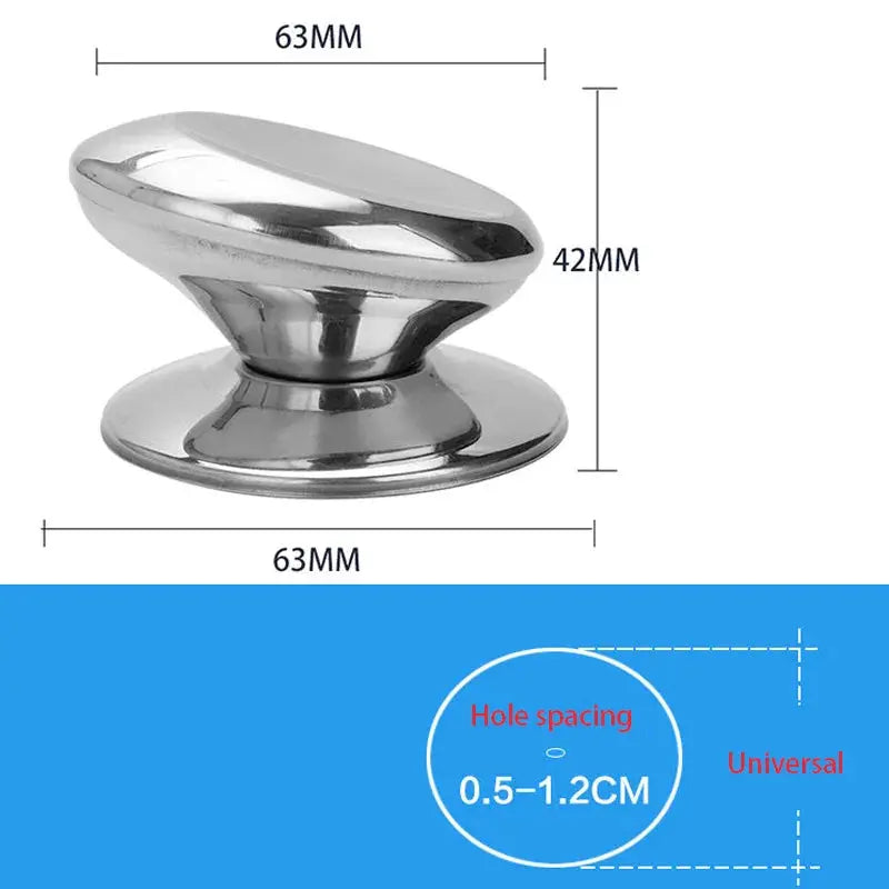 Lid Handle Knob Cover | Stainless Steel Plastic | Universal Fit | One Size
