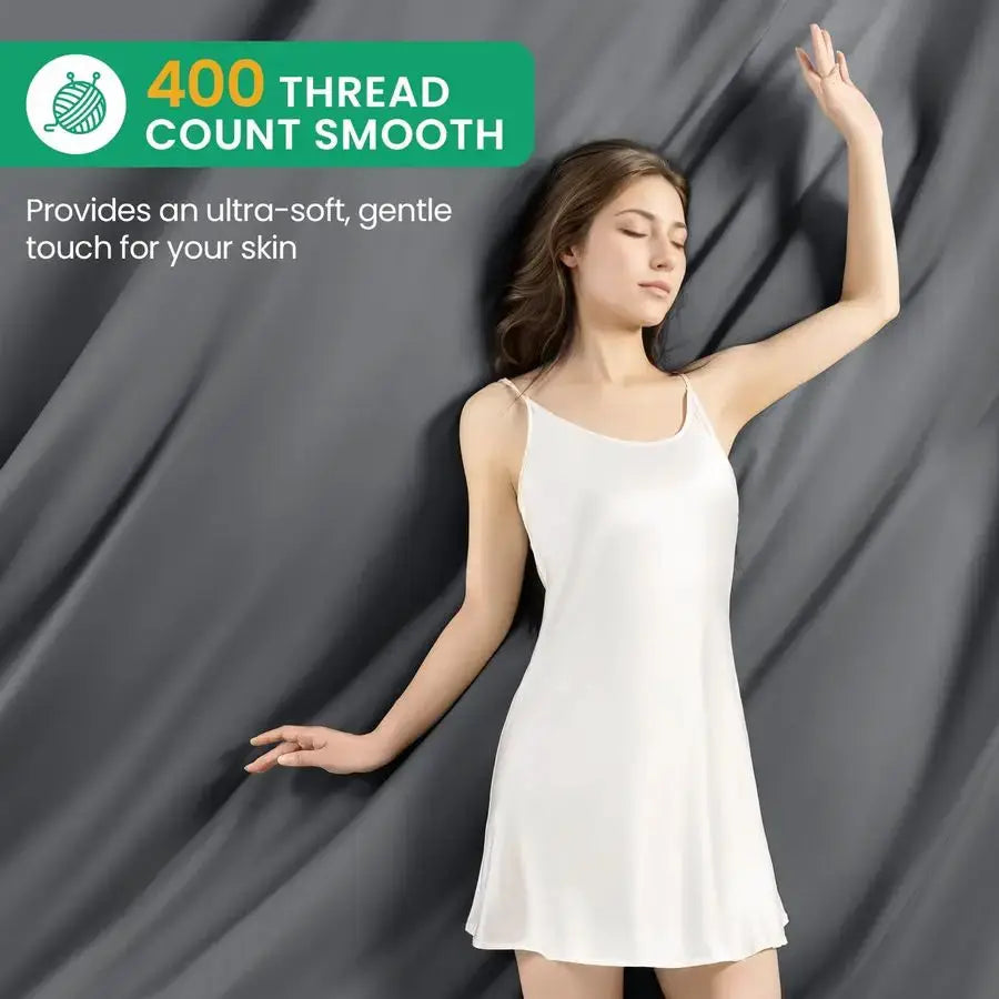 100 Viscose Derived from BambooSheets Queen Size, Ultra Breathable amp Cooling Bed Sheets for Hot Sleepers, Hotel Luxury Silky B from PriceLows™