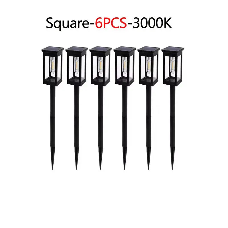 2/4/6Pcs Retro Solar Pathway Warm Lights Outdoor Waterproof Garden Incandescent Bulb for Walkway Yard Backyard Landscape Decor from PriceLows™