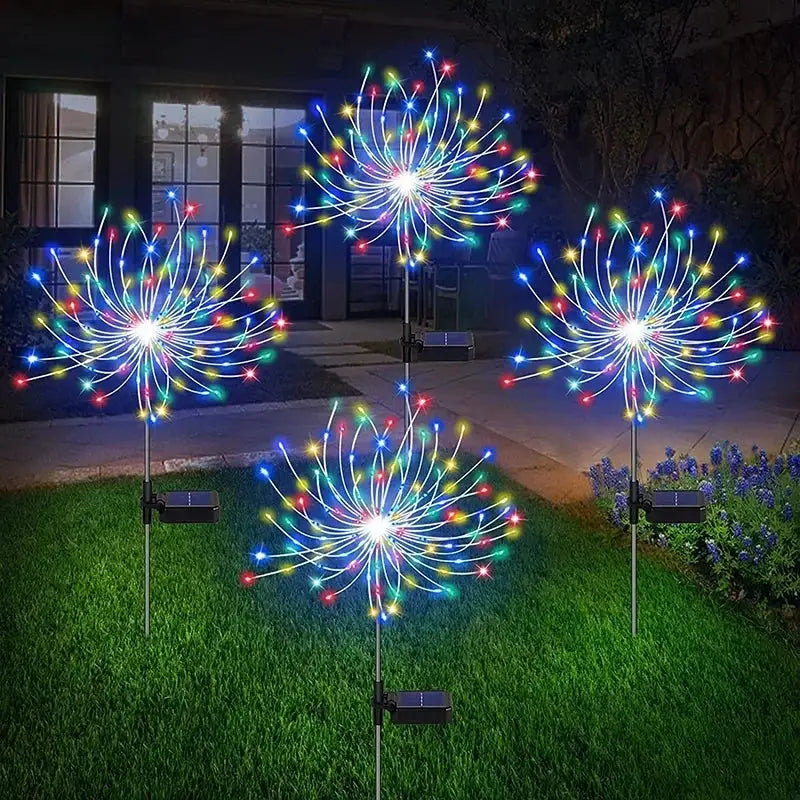1/2/4Pcs Solar LED Firework Fairy Light Outdoor Garden Decoration Lawn Pathway Light For Patio Yard Party Christmas Wedding from PriceLows™