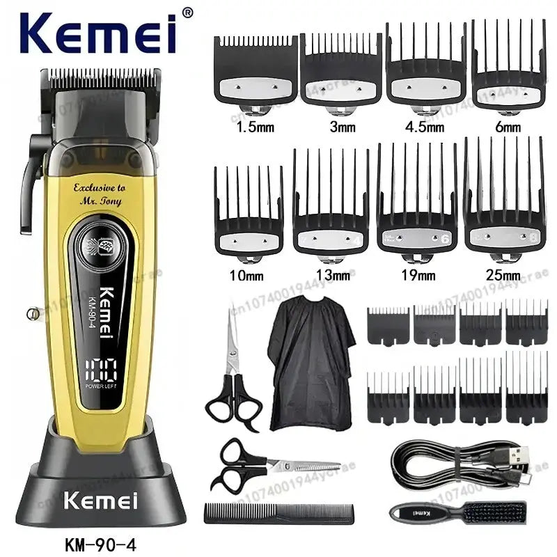 Kemei Cordless Hair Clipper | Brushless Motor | 90Min Battery Unisex