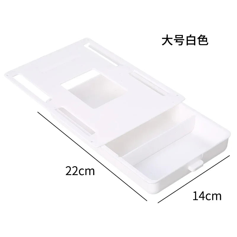 Under Desk Drawer Organizer | ABS Plastic | Adhesive | L22x15.5, S22x10.5