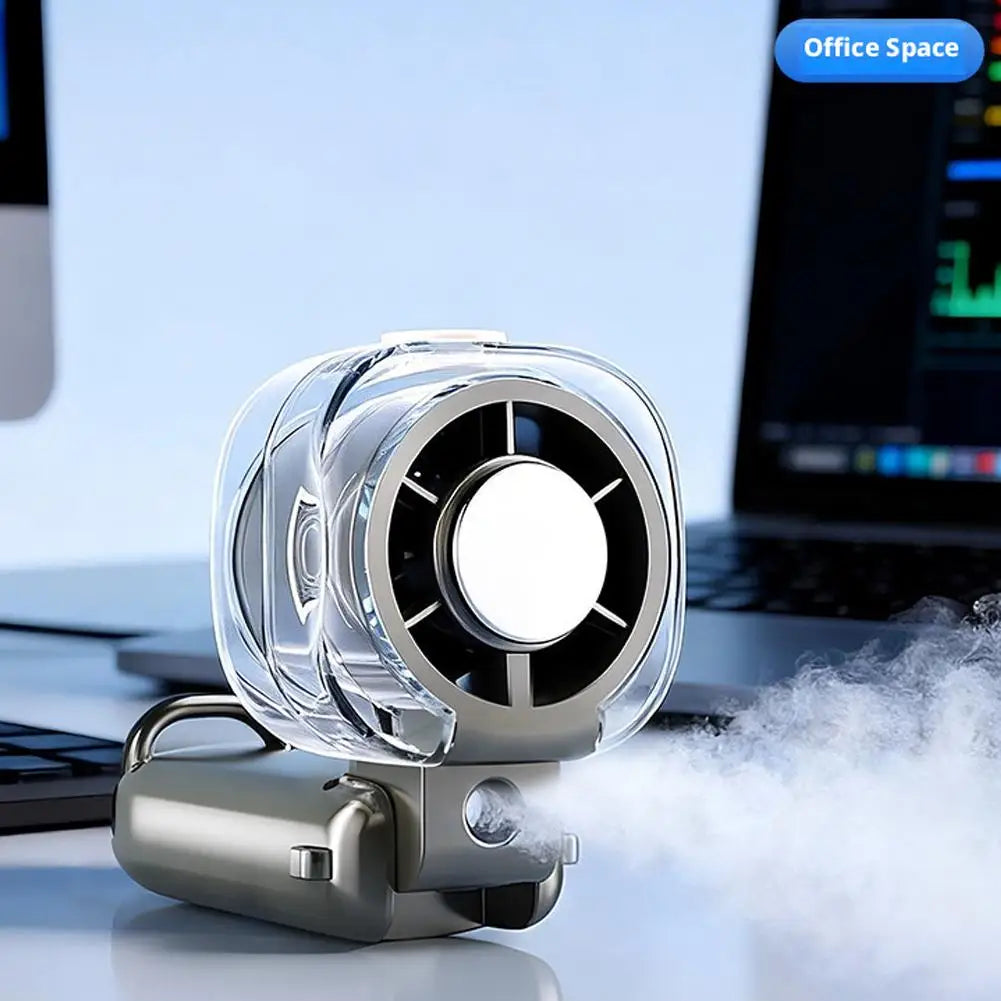 Handheld Misting Fan | USB Rechargeable | 3000mAh Battery | LED Display