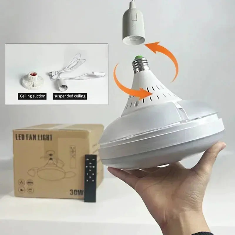 Ceiling Fan Light 2in1 | Remote Control | E27 Socket | Small Room