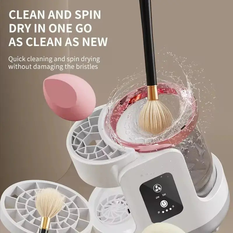 Makeup Brush Cleaner | USB Electric | Quick Dry Stand | Portable