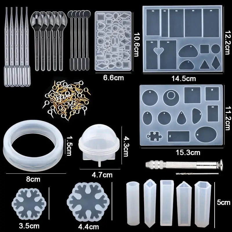 Resin Jewelry Making Kit | Dried Flowers Foil Earring Necklaces