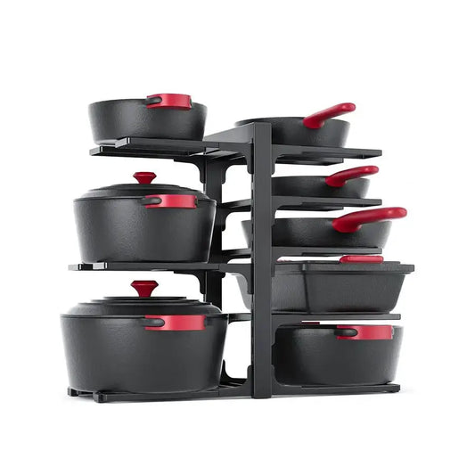 8Tier Pots and Pans Organizer under Cabinet, 15.83 Height Heavy Duty Pot Pan Organizer Kitchen Cabinet Organization and Storage, from PriceLows™