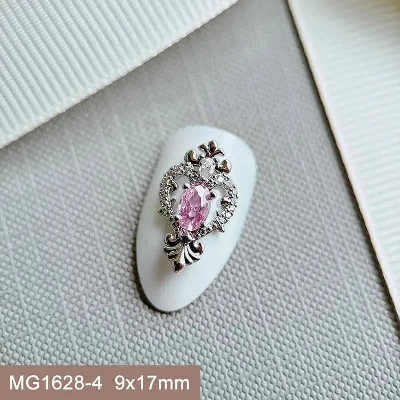 10pcs Luxury Flower Laurel Wreath Zircon Metal Nails Jewelry Decorations DIY Wearing Nail Art Accessories Charms Parts Supplies from PriceLows™