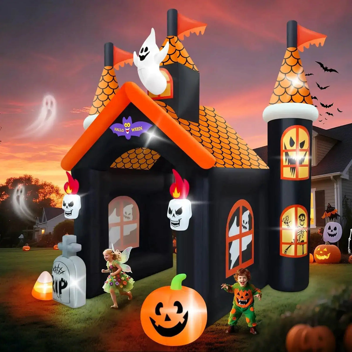 Halloween Inflatable Archway | 12 Ft | Haunted House Theme