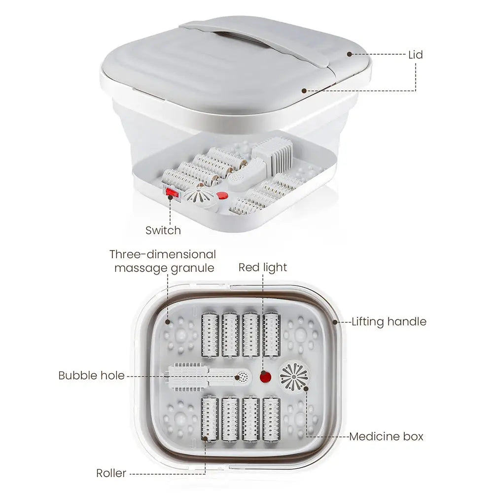 Portable Foot Bath Tub | Thermostatic Control | Foldable Design