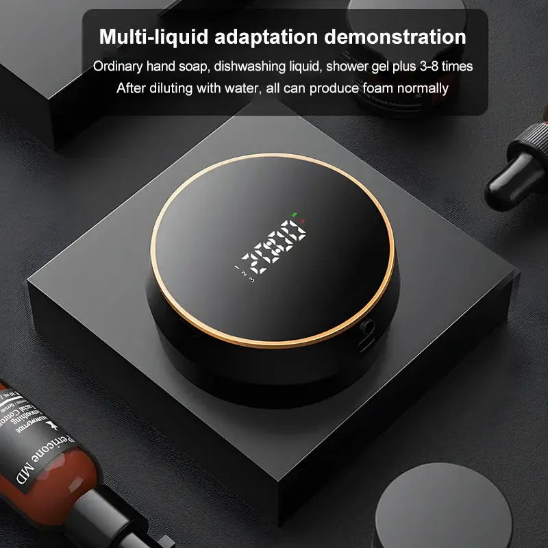 Touchless Automatic Sensor Soap Dispenser Foam Type-C Charging Smart Induction Hand Washer with Temperature Digital Display from PriceLows™