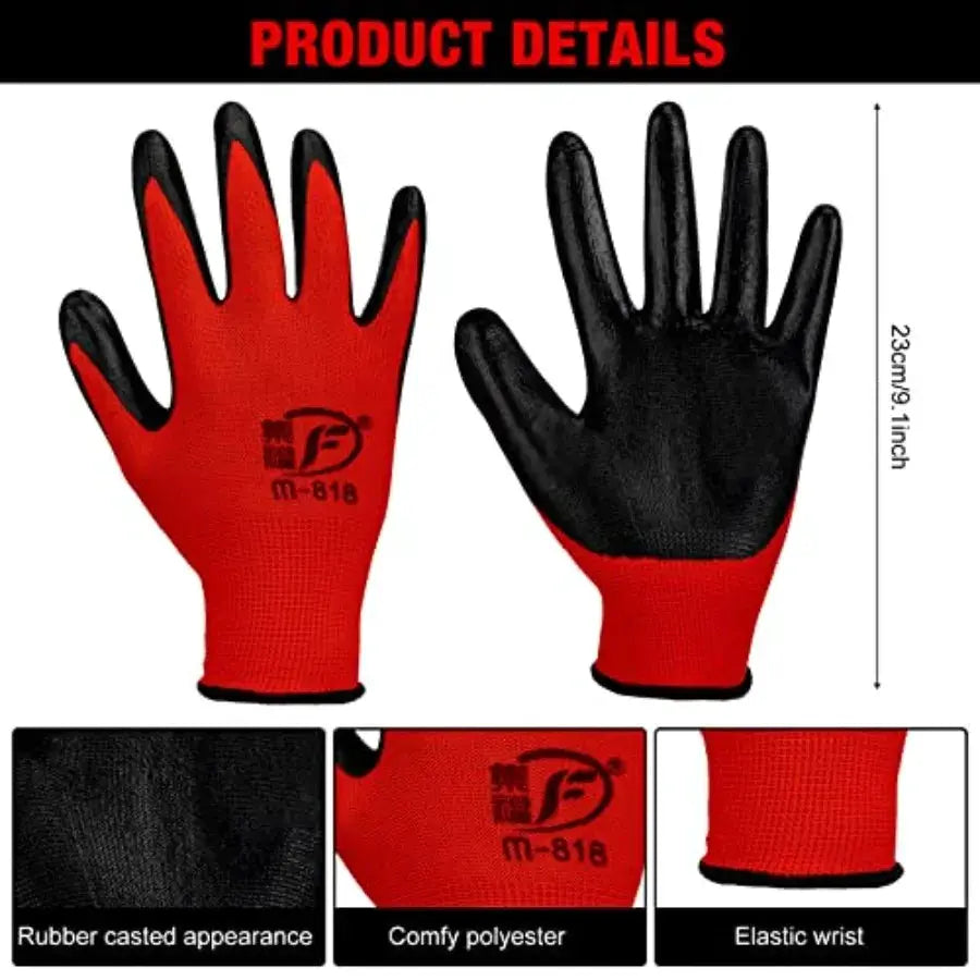 Gardeng Gloves for Men Women Breathable Rubber Coated Workg Gloves for Outdoor Gardeng Yard Work from PriceLows™