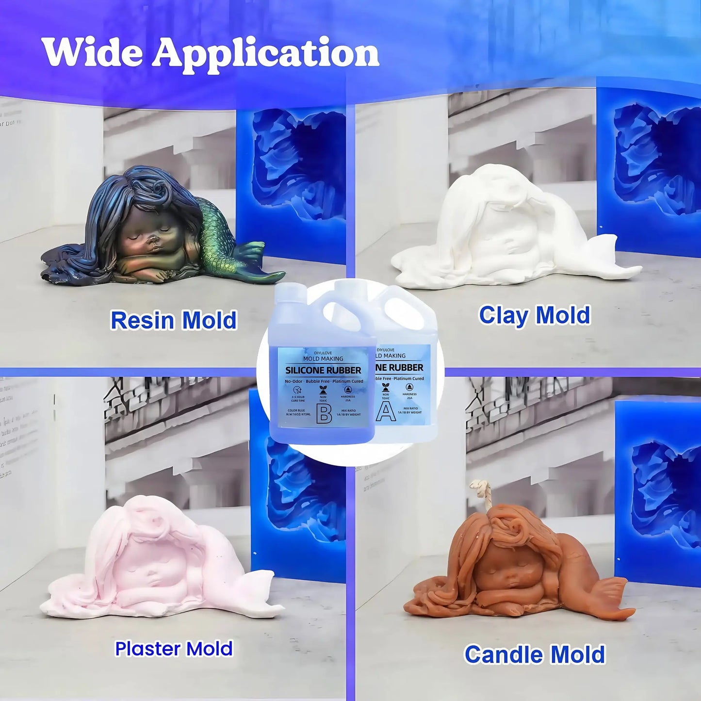 Silicone Rubber | 32oz High Performance | Non Toxic 1:1 Mix | For Mold Making