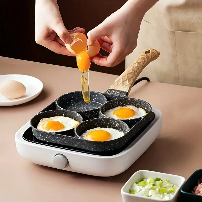 Nonstick Omelette Pan | Four-Hole Design | Induction And Gas Compatible | 1pc