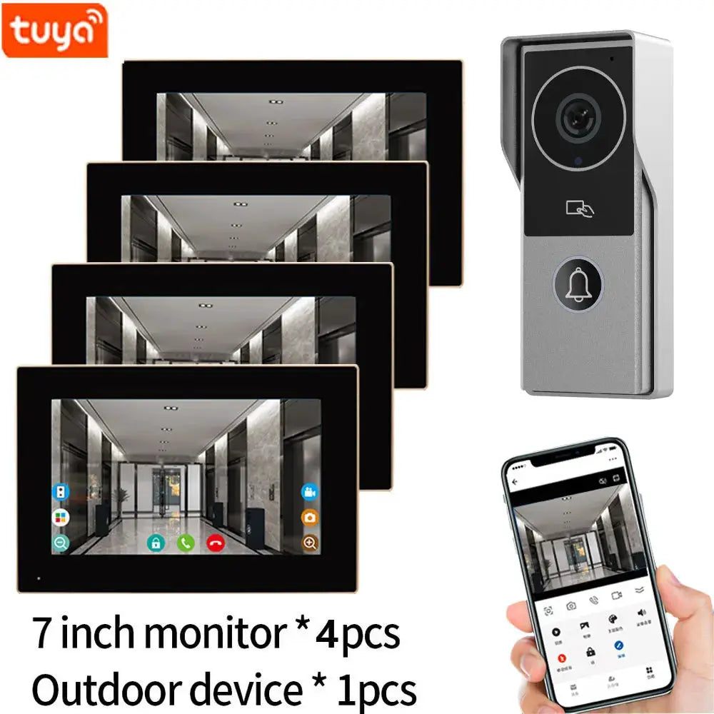 Smart Video Intercom | 1080P HD Camera | Touch Monitor | 7 10 Inch