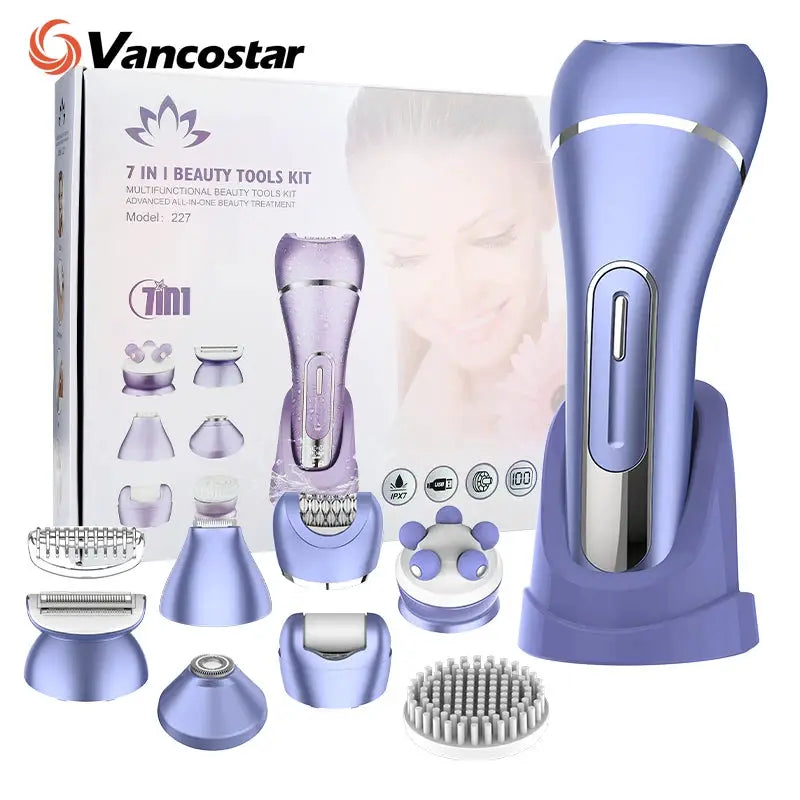 Women Multigroom Hair Epilator 90 Min Battery With Foot And Brush