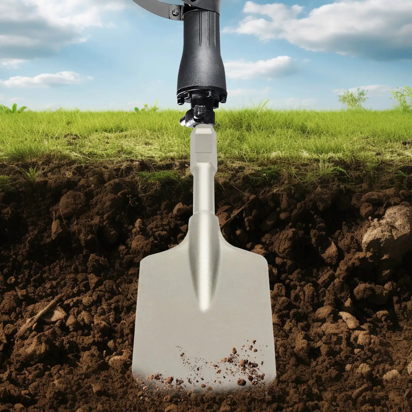 Electric Hammer Shovel | 135X440mm Blade | Hard Chisel | Long Handle