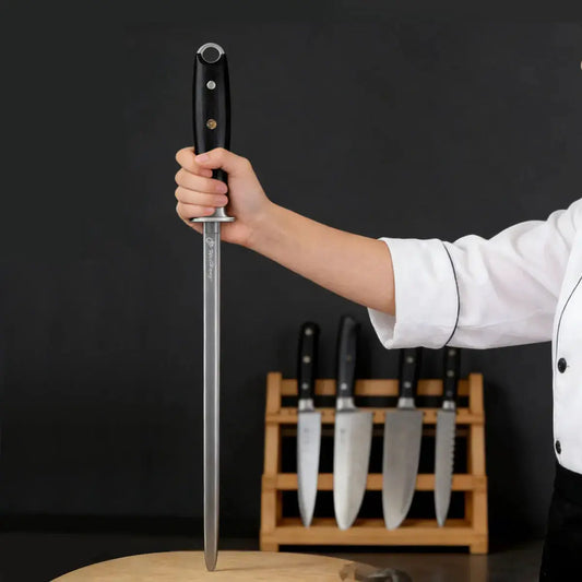 Knife Sharpening Rod | 17in Length | Diamond Coated Titanium Alloy | 17in