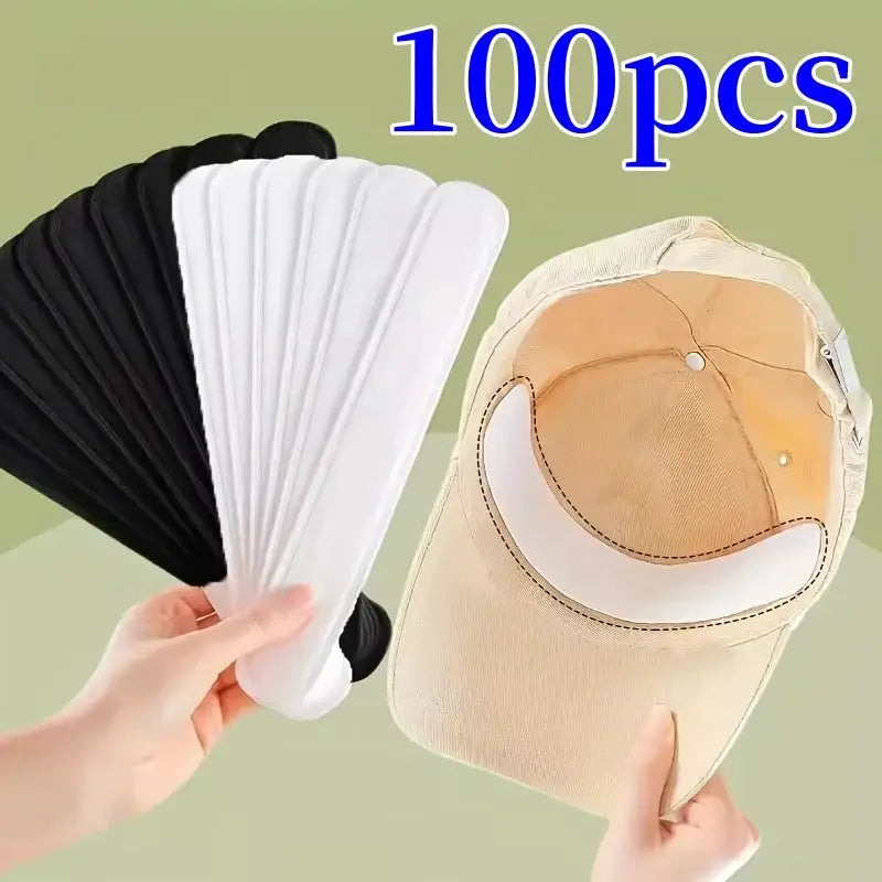 Hat Sweat Absorbers | Nylon Adhesive Liners | Sweatproof Cap Pads | Adult Unisex